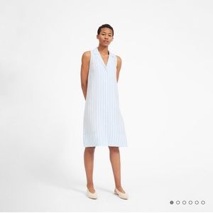 Everlane sleeveless 100% linen shirtdress summer